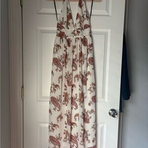 Forever 21 ivory and paisley halter dress